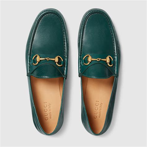 green gucci loafers